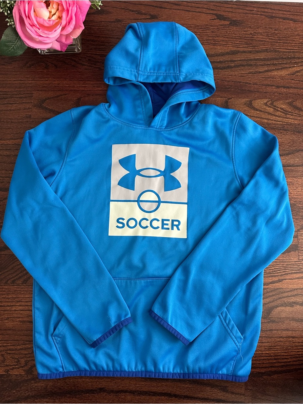 Under Armour Soccer hoodie, size YLG